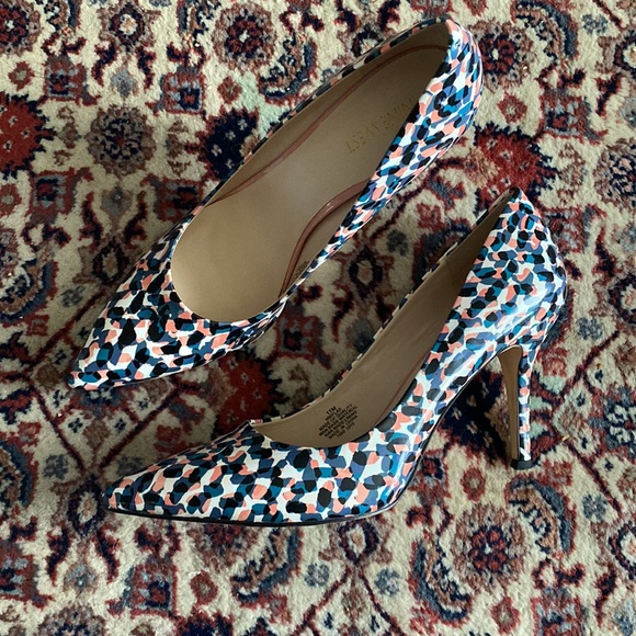 Nine West Multi Color Heels-Size 11 - Picture 3 of 7